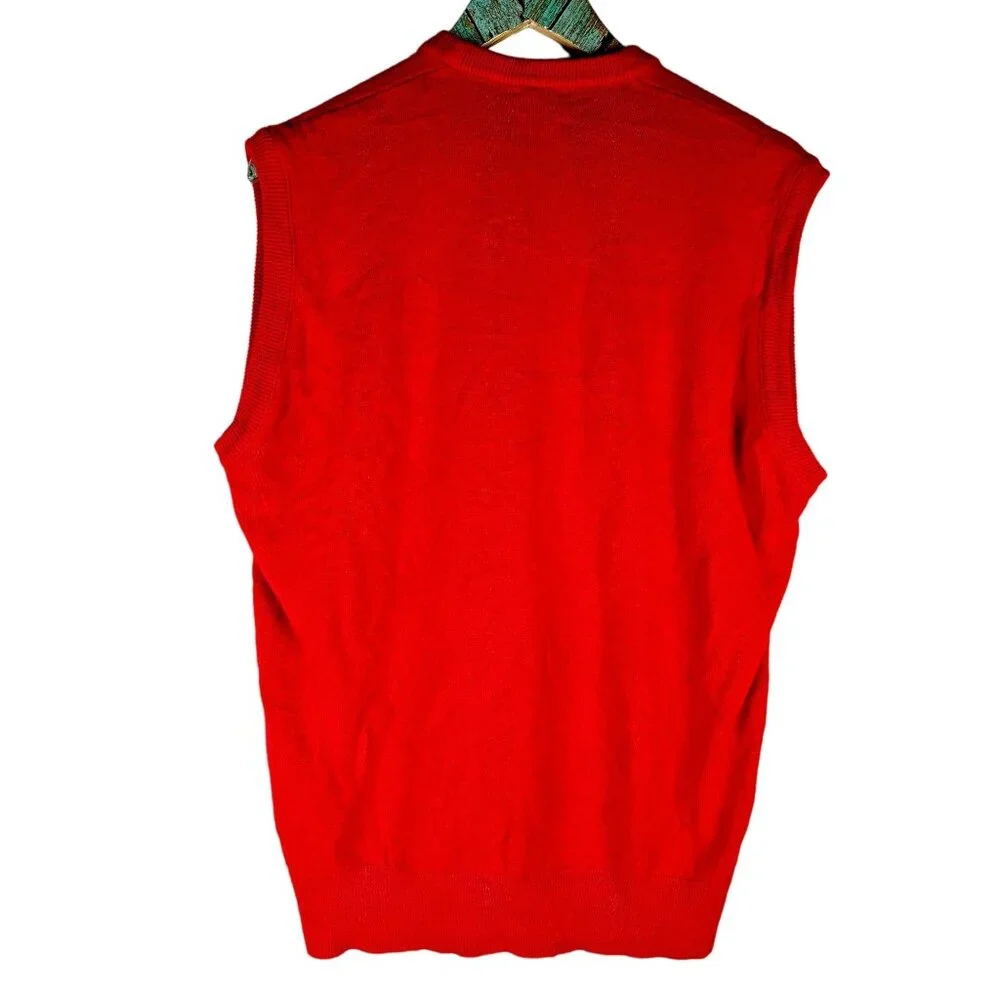 Vintage DiFini Red Jackson, MS Red Golf Vest, Pullover, Sz XL